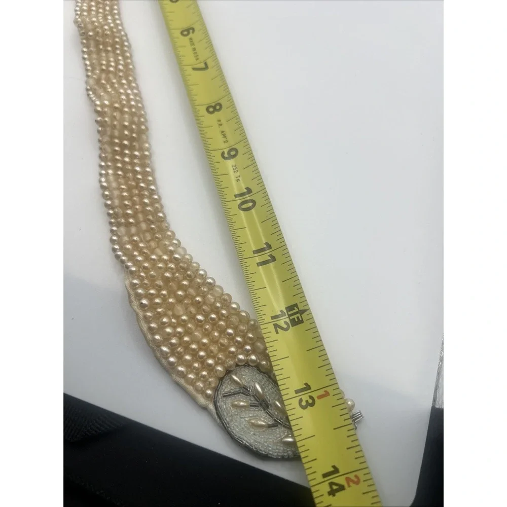 Vintage Pearl Beaded Collar‎